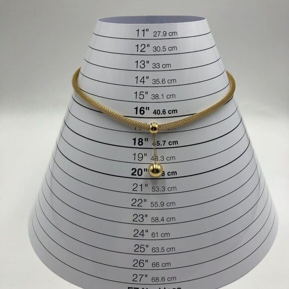 18K Gold Plated Women's Statement Necklace Dangling Ball Pendant Waterproof - Picture 8 of 11